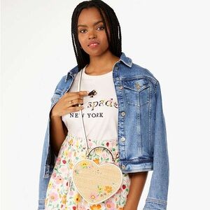 Kate Spade Love Shack Rattan Heart Crossbody